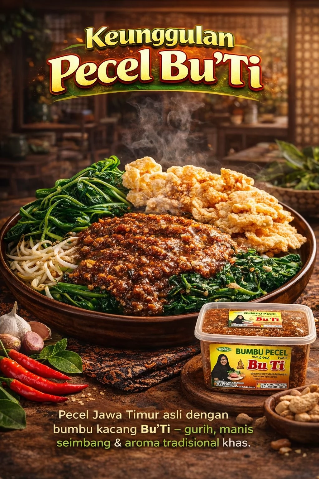 Keunggulan pecel Bu Ti, Pecel Bu