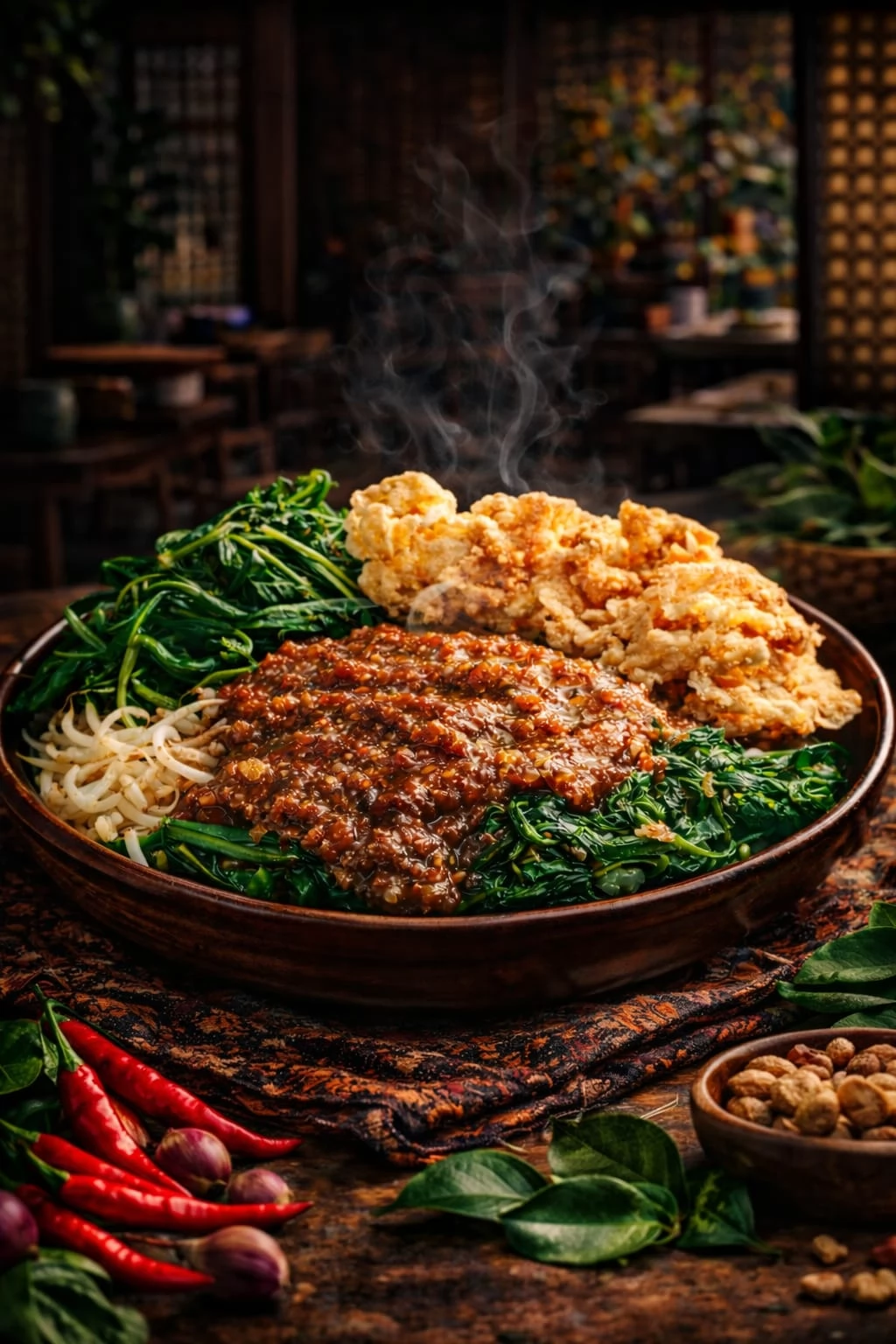 Dalam hidangan khas Jawa Timur seperti pecel, rawon, rujak cingur, soto Lamongan, dan lodeh, rempah memegang peranan penting dalam menciptakan cita rasa khas. Pecel menggunakan kencur dan daun jeruk untuk memberikan aroma segar, rawon memanfaatkan kluwek s